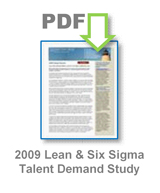 2009 Lean and Six Sigma Talent Demand Study
